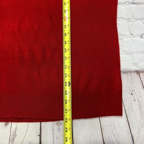 Napa Valley Women Long Sleeve Mock Neck Sweater Size 1X Red M148 -19 - Picture 3 of 13